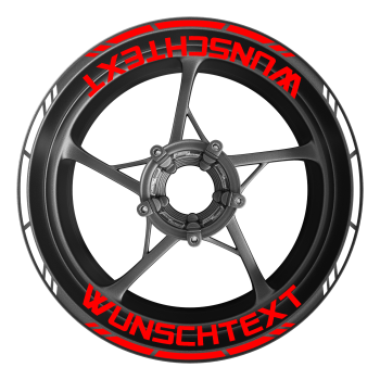 Felgenaufkleber Set - Wunschtext